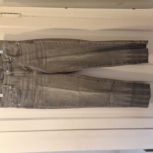 Liverpool crop straight grey jeans